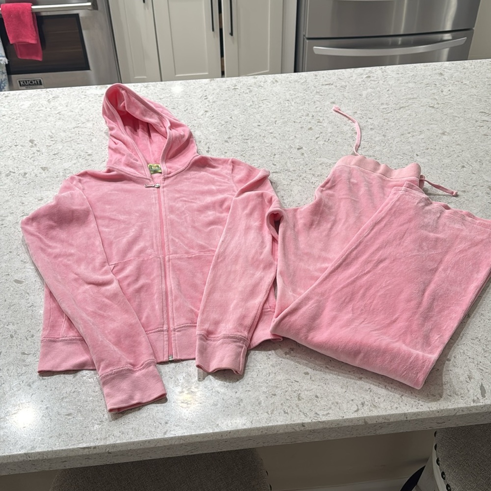 Juicy Couture velour Pink tracksuit Y2K Made in the USA - Picture 4 of 14